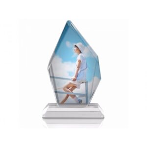 Cristal foto personalizat model flacara